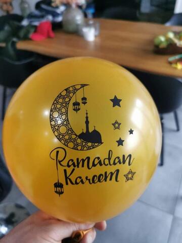 Ramadan Balloner Guld farve 10 stk