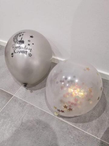 Ramadan Balloner Sølv farve 10 stk